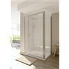 Leroy Merlin Box doccia con ingresso frontale saloon L 110 x H 200 cm, in vetro trasparente SP. 8 mm, profilo argento cromato Style