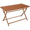 NATERIAL Tavolo da pranzo per giardino pieghevole Idaho NATERIAL struttura e superficie in alluminio arancione per 4 persone 130x75cm