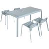 NATERIAL Tavolo da pranzo per giardino Idaho NATERIAL struttura e superficie in alluminio per 4 persone 144x70cm