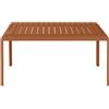 NATERIAL Tavolo da pranzo per giardino Idaho NATERIAL struttura e superficie in alluminio arancione per 4 persone 144x70cm