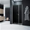 NOVELLINI Porta doccia battente Glam L 130 x H 201.7 x P 0.6 cm in vetro fumé profilo cromo