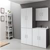 Leroy Merlin Mobile lavanderia Desi in abs bianco opaco P 68 x L 140 x H 200 cm