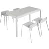 NATERIAL Tavolo da pranzo per giardino Idaho NATERIAL struttura e superficie in alluminio grigio per 4 persone 144x70cm