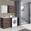 Leroy Merlin Mobile lavanderia Desi in abs rovere scuro P 68 x L 140 x H 200 cm