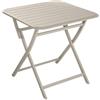 NATERIAL Tavolo da pranzo per giardino pieghevole Idaho NATERIAL struttura e superficie in alluminio beige per 2 persone 75x75cm