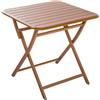 NATERIAL Tavolo da pranzo per giardino pieghevole Idaho NATERIAL struttura e superficie in alluminio arancione per 2 persone 75x75cm