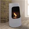 Ruby Caminetto a bioetanolo da pavimento 2.5KW in acciaio bianco RUBY mod. Ruby