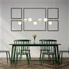 MILOOX Lampadario Moderno Pomì oro paralume bianco 7x G9 MILOOX