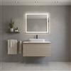 Leroy Merlin Mobile da bagno sospeso sotto lavabo Pixel plain 1 cassetto olmo Rousseau e maniglia in alluminio nero opaco L80 x H40 x P45,5 cm