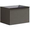 Leroy Merlin Mobile da bagno sospeso sotto lavabo L 60 x H 40 x P 45.5 cm grigio opaco, 2 cassetti Pixel