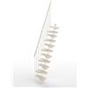 Iris Scala a rampa passo giapponese Bria IRIS, larghezza 60 cm, struttura in acciaio bianco, gradini in legno faggio, colore bianco