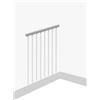 Iris Balaustra in kit IRIS Superiore in acciaio bianco, corrimano in pvc bianco, L 101 cm fissaggio a pavimento