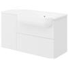 Leroy Merlin Mobile bagno sospeso con lavabo L 90 x H 50 x P 36.5 cm bianco, 1 anta 1 cassetto per vasca a destra Matrix