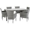 NATERIAL Set tavolo e sedie Davos NATERIAL in alluminio antracite per 6 persone