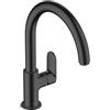 Hansgrohe Rubinetto da cucina fisso a collo di cigno Vernis Blend nero verniciato opaco HANSGROHE
