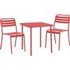 Leroy Merlin Set tavolo e sedie Cafe in acciaio rosso per 2 persone