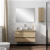 Leroy Merlin Pensile Linea L30 H75 P16 laminato rovere natura 1 anta reversibile con maniglia e 2 ripiani