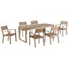 NATERIAL Set tavolo e sedie Solaris NATERIAL in acacia marrone per 6 persone