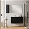 Leroy Merlin Pensile bagno Pull grafite opaco in vetro, 1 anta apertura da destra e sinistra P 16 x L 30 x H 75 cm