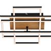 Briloner Plafoniera LED Frames nero IP20 cct da bianco caldo al bianco neutro, 6600 lumen BRILONER