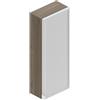 Leroy Merlin Pensile bagno Quadra rovere cotto/bianco opaco in vetro, 1 anta apertura da destra e sinistra P 16 x L 30 x H 75 cm