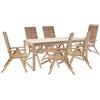 NATERIAL Set tavolo e sedie Solaris NATERIAL in acacia marrone per 6 persone