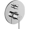 HUBER Rubinetto per doccia getto laminare cristallino ad incasso monocomando TAYRONA cromo lucido HUBER