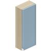 Leroy Merlin Pensile bagno Quadra rovere natura/cielo opaco in vetro, 1 anta apertura da destra e sinistra P 16 x L 30 x H 75 cm