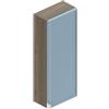 Leroy Merlin Pensile bagno Quadra rovere cotto/cielo opaco in vetro, 1 anta apertura da destra e sinistra P 16 x L 30 x H 75 cm