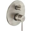 HUBER Rubinetto per doccia getto laminare cristallino ad incasso monocomando TAYRONA nichel satinato HUBER