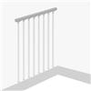 Iris Balaustra in kit IRIS Superiore in acciaio bianco, corrimano in pvc grigio, L 101 cm fissaggio a pavimento