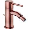 HUBER Rubinetto per bidet getto laminare cristallino TAYRONA HUBER rame spazzolato satinato
