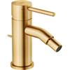 HUBER Rubinetto per bidet getto laminare cristallino TAYRONA HUBER oro spazzolato satinato
