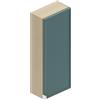 Leroy Merlin Pensile bagno Quadra rovere natura/mirto opaco in vetro, 1 anta apertura da destra e sinistra P 16 x L 30 x H 75 cm