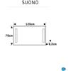 SENSEA Specchio con illuminazione integrata bagno rettangolare SENSEA H 70 x P 6.2 cm grigio / argento