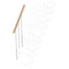 Iris Balaustra in kit IRIS Bria 3GR in acciaio bianco, corrimano in legno faggio, L 120 cm fissaggio a parete