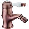 HUBER Rubinetto per bidet getto laminare cristallino OXFORD HUBER rame spazzolato satinato