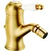 HUBER Rubinetto per bidet getto laminare cristallino OXFORD HUBER oro spazzolato satinato