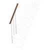 Iris Balaustra in kit IRIS Bria 3GR in acciaio bianco, corrimano in legno noce, L 120 cm fissaggio a parete