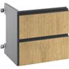 SENSEA Estensione per mobile da bagno Studio 2 cassetti, cannettato rovere liscio L60 x H58.8 x P48.1 cm