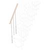 Iris Balaustra in kit IRIS Bria 3GR in acciaio bianco, corrimano in legno bianco, L 120 cm fissaggio a parete
