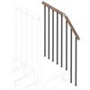 Iris Balaustra in kit IRIS Gala in legno grigio antracite, corrimano in legno noce, L 120 cm fissaggio a pavimento