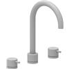 HUBER Rubinetto per lavabo getto laminare cristallino TAYRONA bianco verniciato opaco HUBER H 26 cm