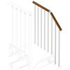 Iris Balaustra in kit IRIS Gala in legno bianco, corrimano in legno noce, L 120 cm fissaggio a pavimento