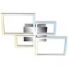 Briloner Plafoniera LED Frame argento IP20 cct da bianco caldo al bianco neutro, 4000 lumen BRILONER