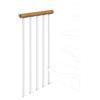 Iris Balaustra in kit IRIS Bria per pianerottolo in acciaio bianco, corrimano in legno faggio L 120 cm fissaggio a parete