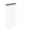 Iris Balaustra in kit IRIS Bria per pianerottolo in acciaio bianco, corrimano in legno noce L 120 cm, fissaggio a parete