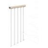 Iris Balaustra in kit IRIS Bria per pianerottolo in acciaio bianco, corrimano in legno bianco L 120 cm, fissaggio a parete