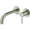 HUBER Rubinetto per lavabo getto laminare cristallino TAYRONA nichel satinato HUBER H 8 cm