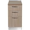 Leroy Merlin Base Luna 2 cassetti 1 cesta da montare olmo L 45 x H 88 x P 60 cm